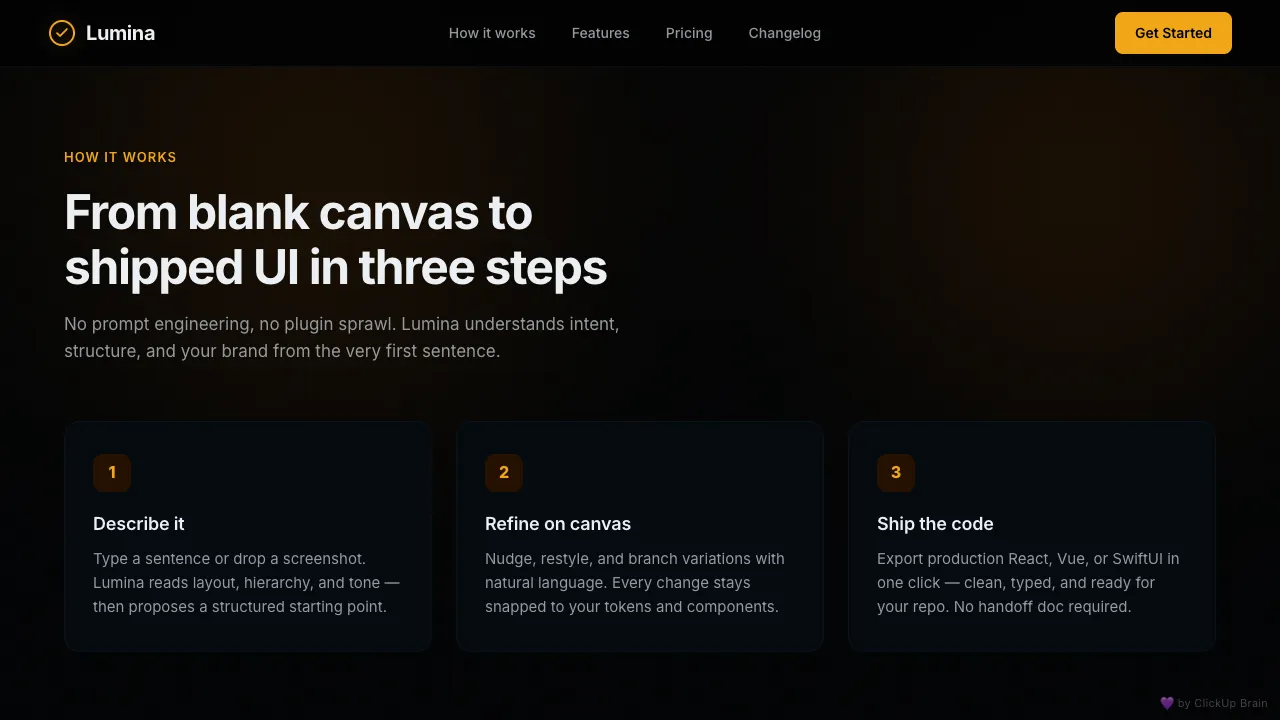 Lumina how it works section