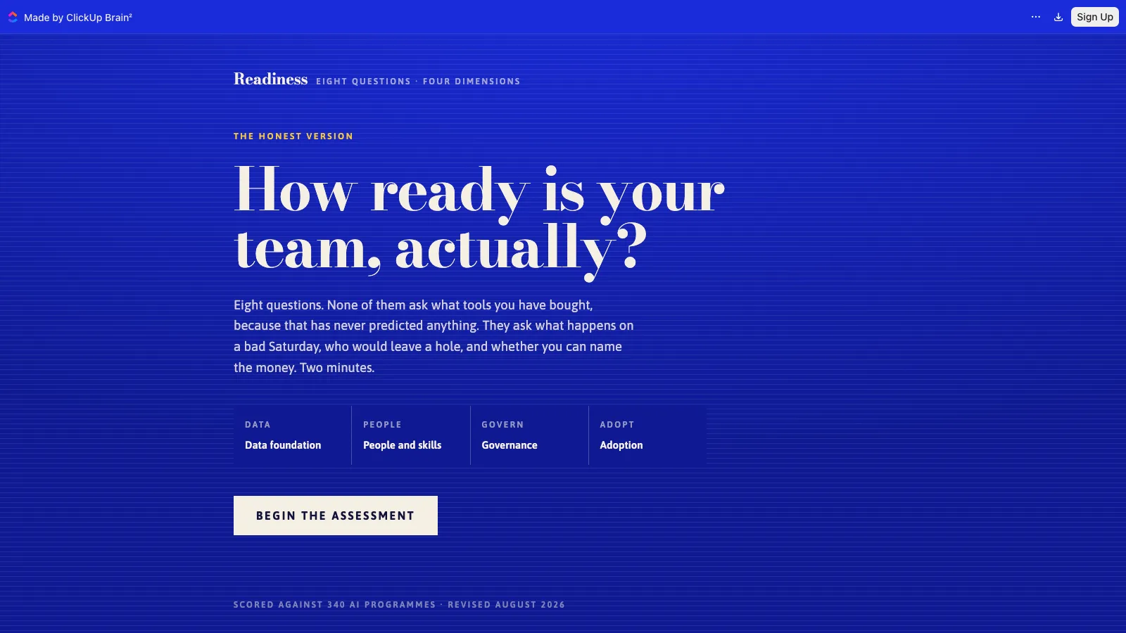 AI Readiness Assessment preview