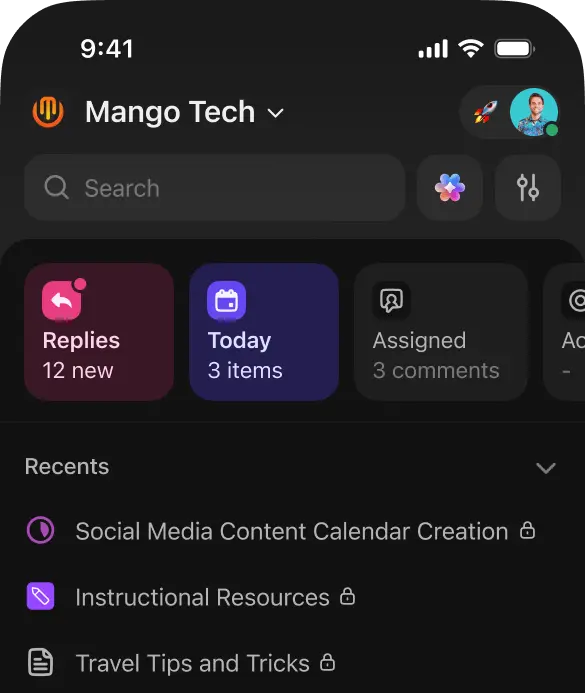 ClickUp 4.0 mobile app