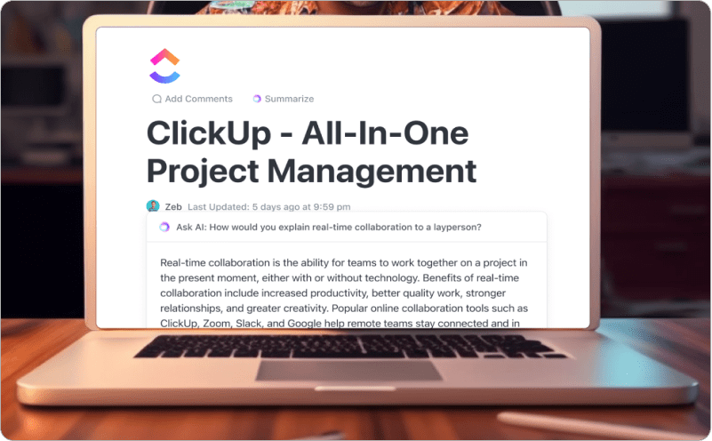 ClickUp AI Writing Assistant: Compose, Summarize, & Ideate