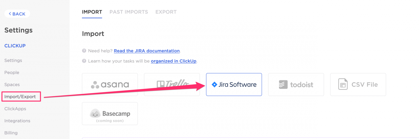 import jira files to clickup