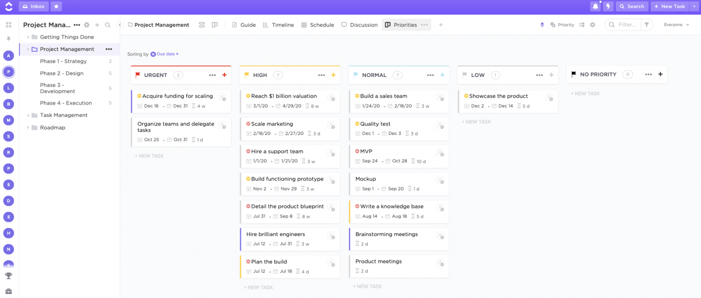 vue Tableau ClickUp