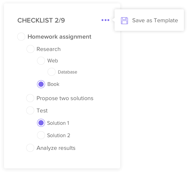 task checklists clickup