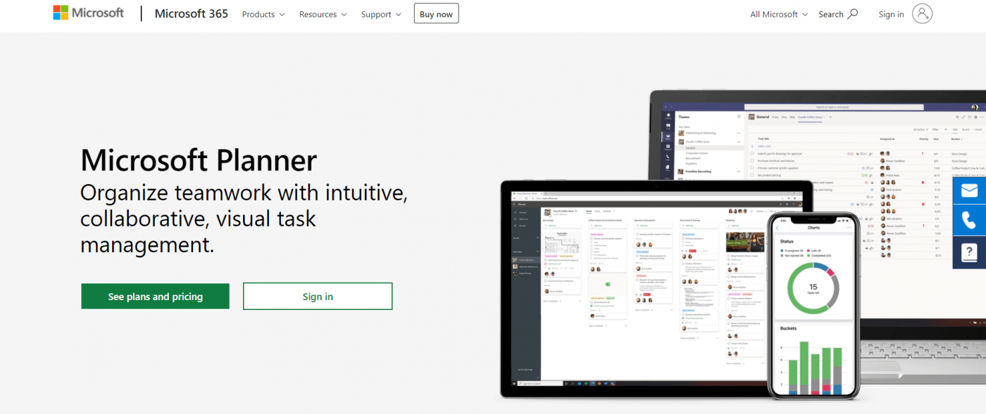 microsoft planner homepage