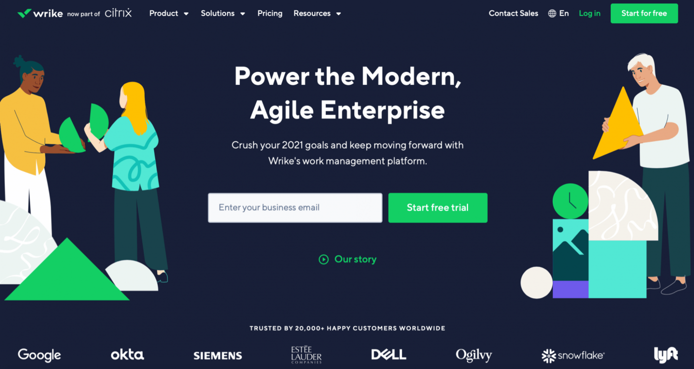 wrike homepage