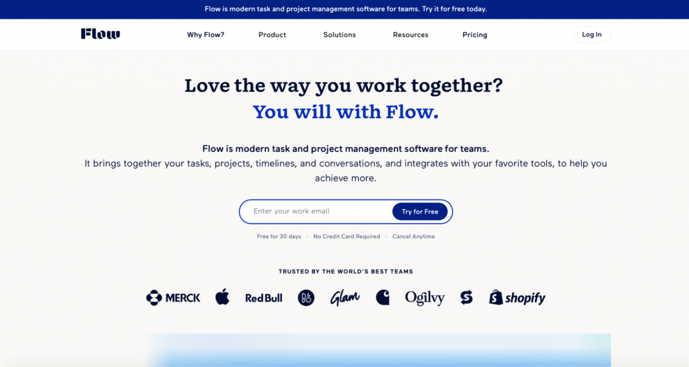 flow homepage
