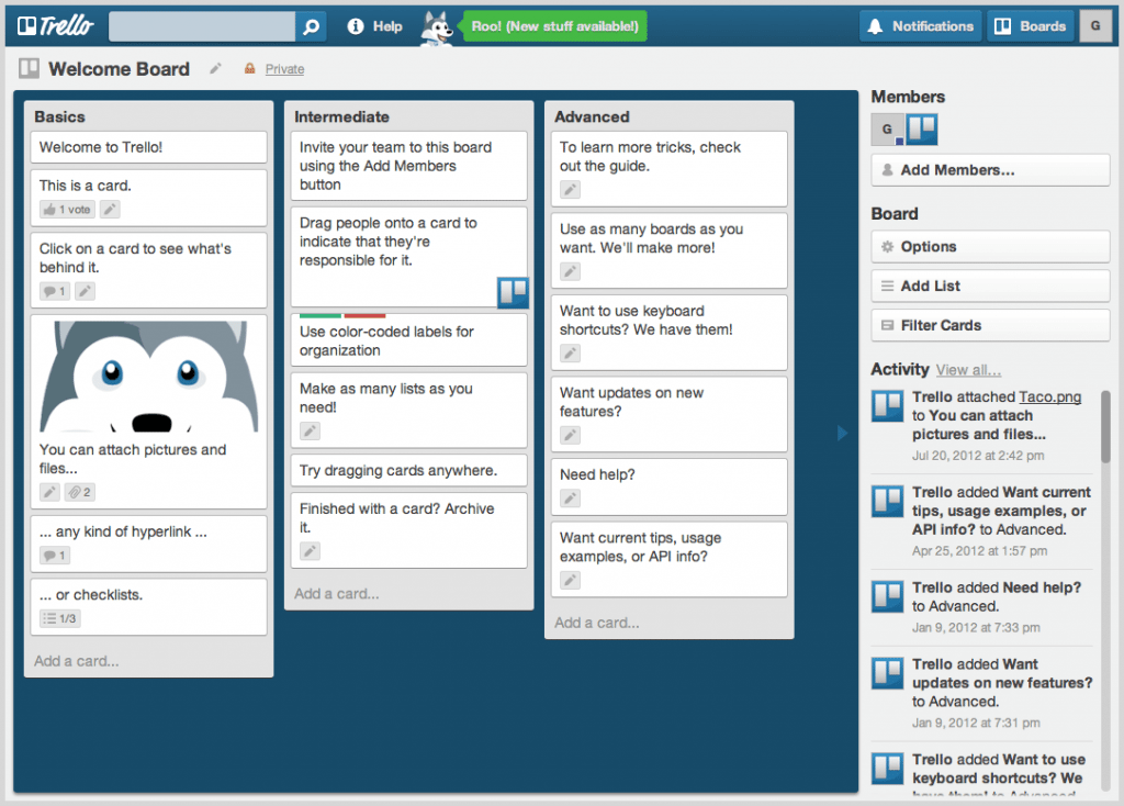 Trello board