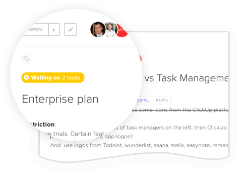 task dependencies in clickup