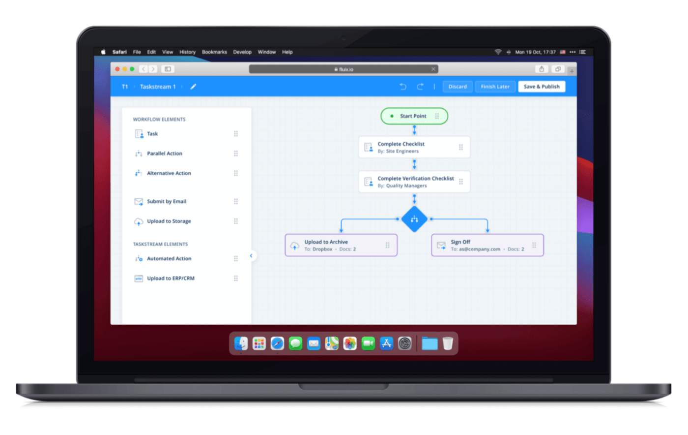 Gestion du flux de travail Fluix