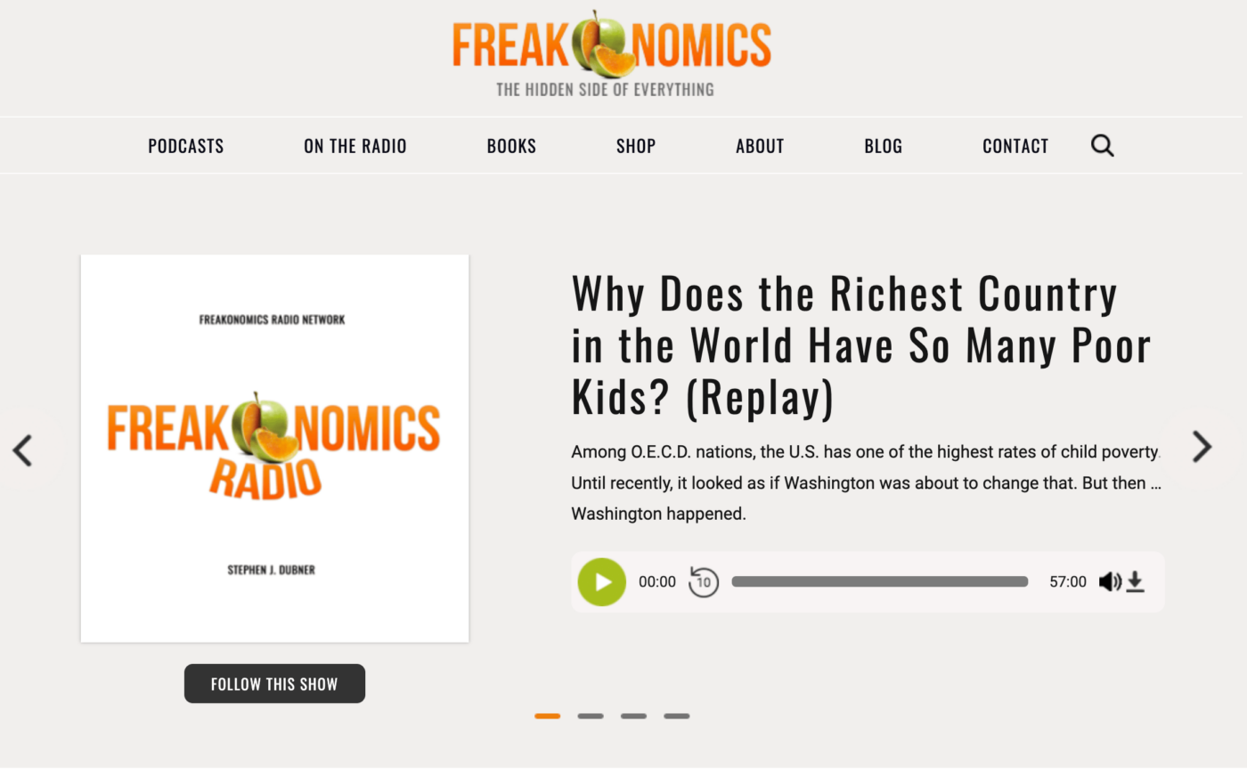 Freakonomics home page