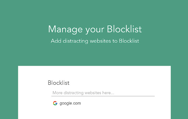 Forest manage your block list chrome extension