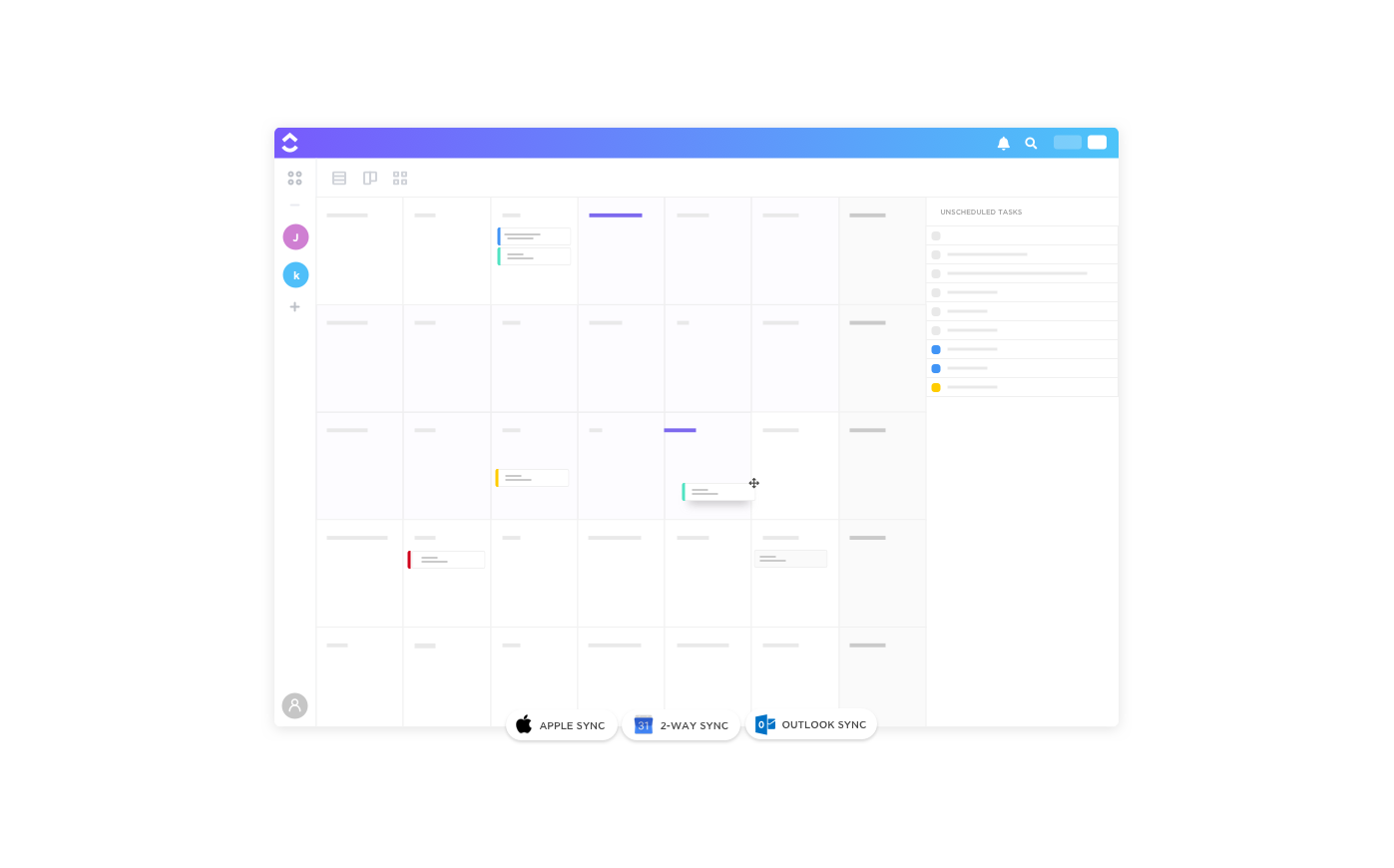 calendar view in clickup