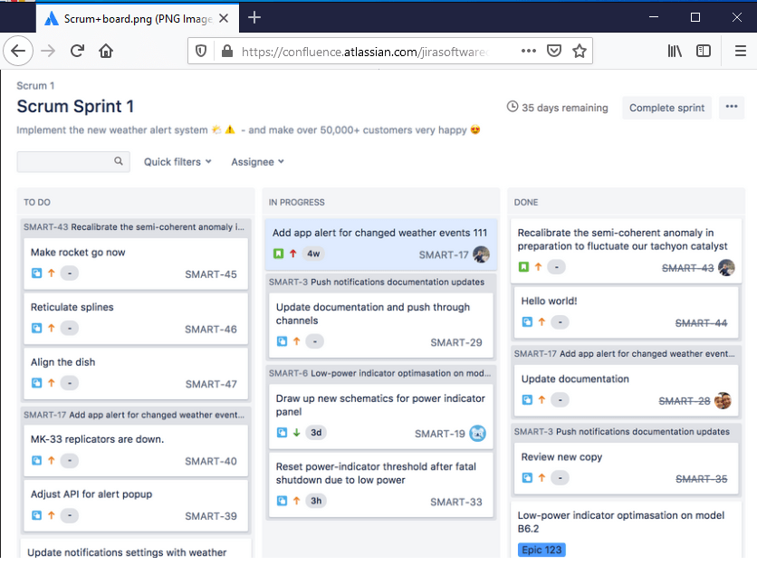 jira scrum board