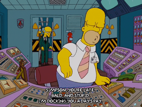 Homer Simpson at work
