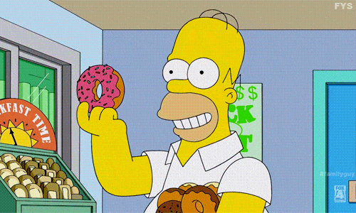 Home Simpson eating a donut