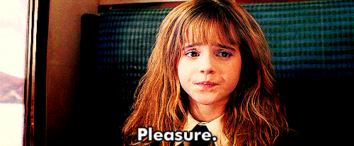 Hermoine meeting Harry in the train