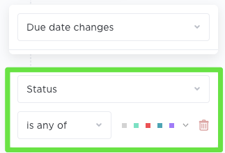 automation status change in clickup