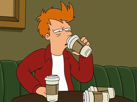 man drinking coffee