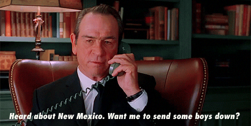 man on the phone talking about Mexico gif