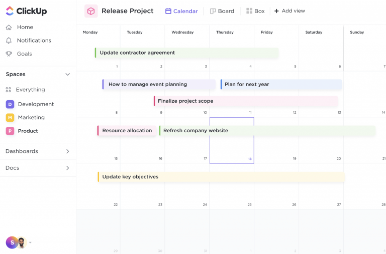 evernote calendar feature