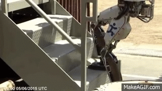 robot falling backwards
