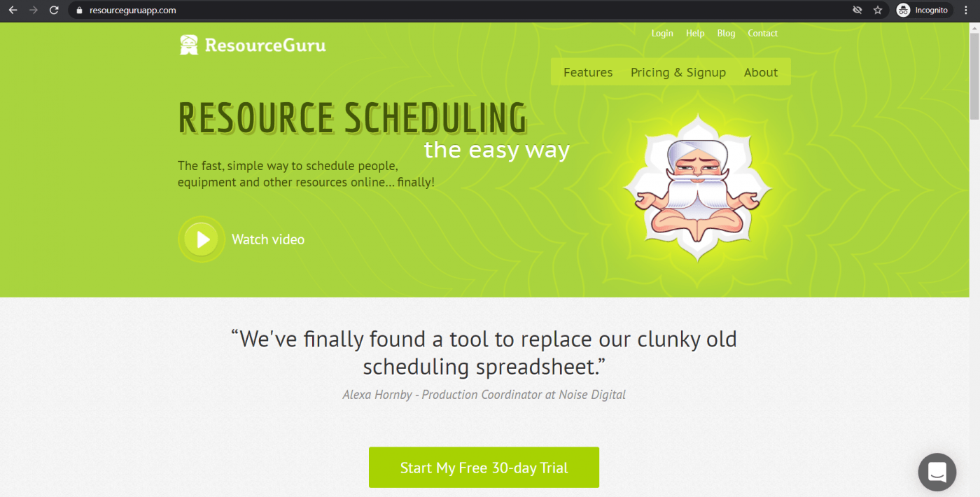 resource guru homepage