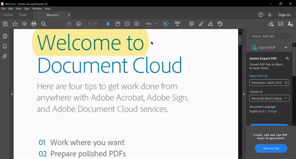 adobe acrobat 9 pro extended how to remove highlighting