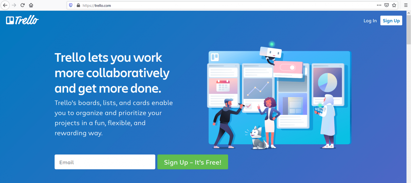 trello home page