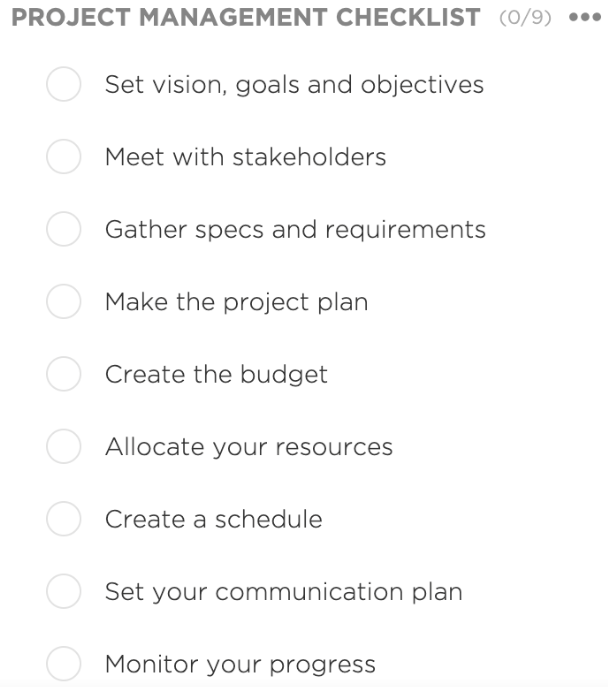 Checklist ClickUp