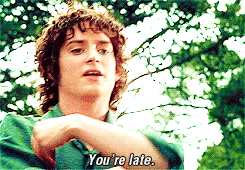 frodo saying you're late