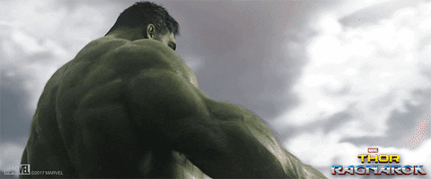 hulk flexing his muscles