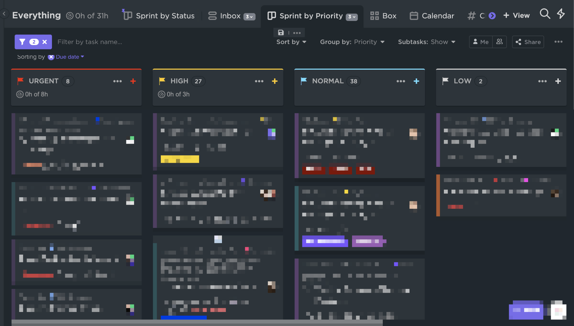 amara board view in everything mode