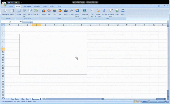 erstellen eines Dashboards in Excel