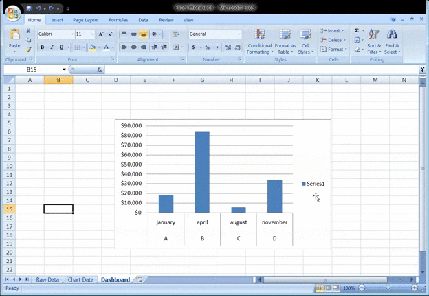 bar chart in excel
