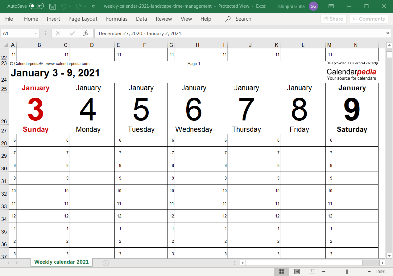 Build A Calendar In Excel pichead