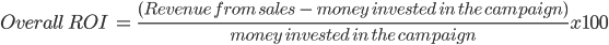 formule de calcul du ROI global