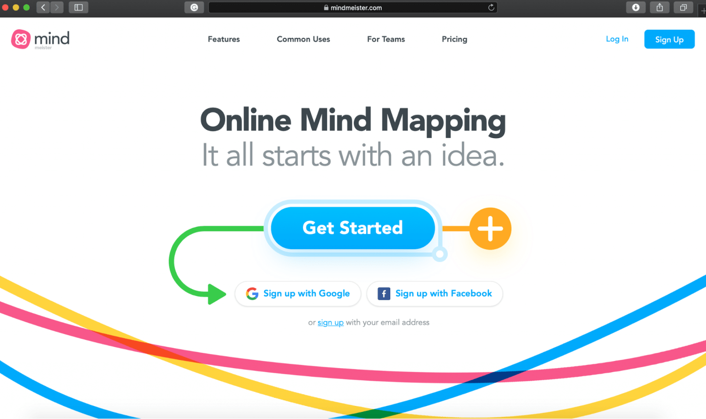 MindMeister Homepage