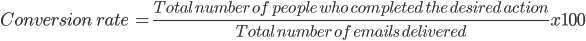 conversion rate formula