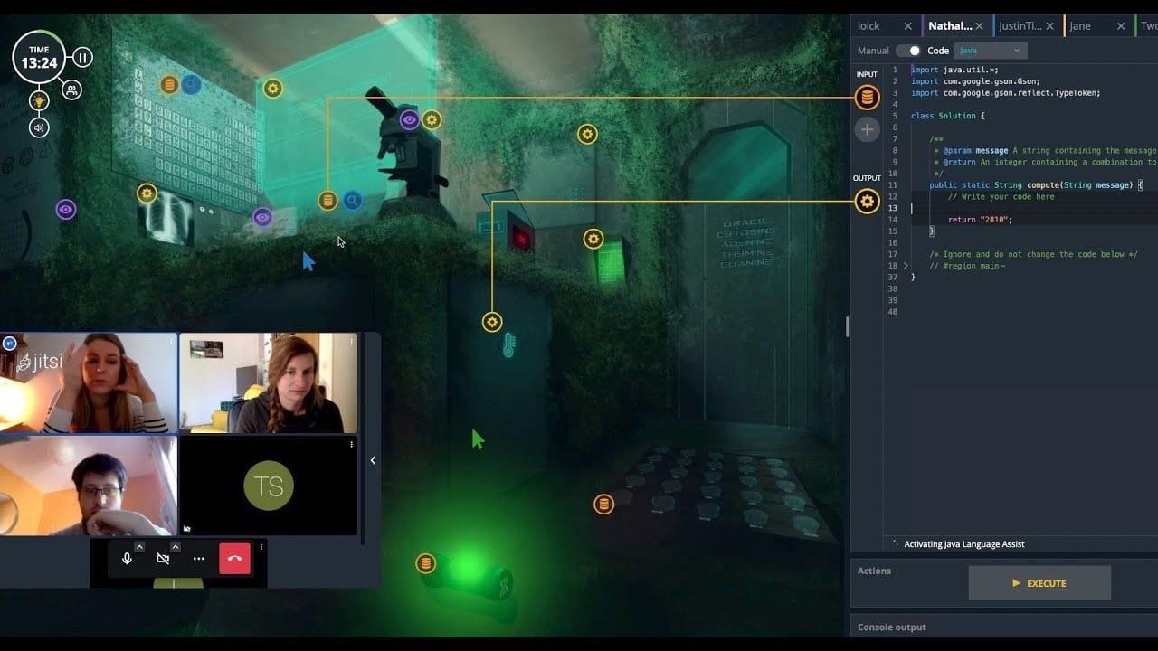 Coding Escape virtual escape room mission 