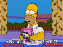 Homer Simpson saying Waldo, where are you