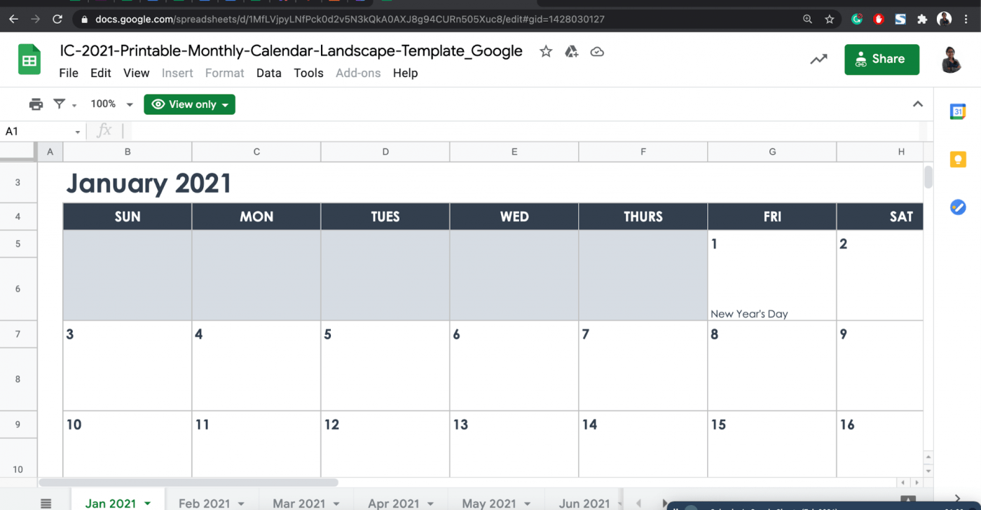 How To Make A Calendar In Google Sheets 2021 Guide ClickUp Blog