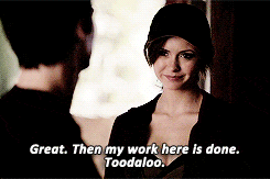 woman saying toodaloo