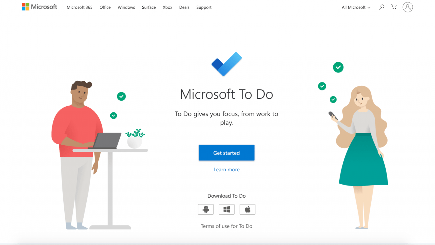 microsoft to do home page