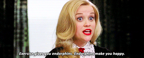 Elle Woods serving up facts about endorphins