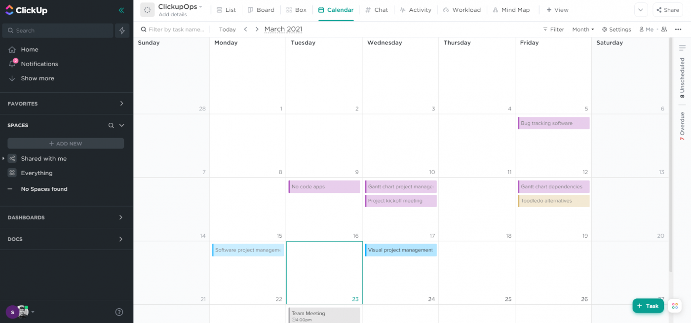 Clickup Content Calendar Template