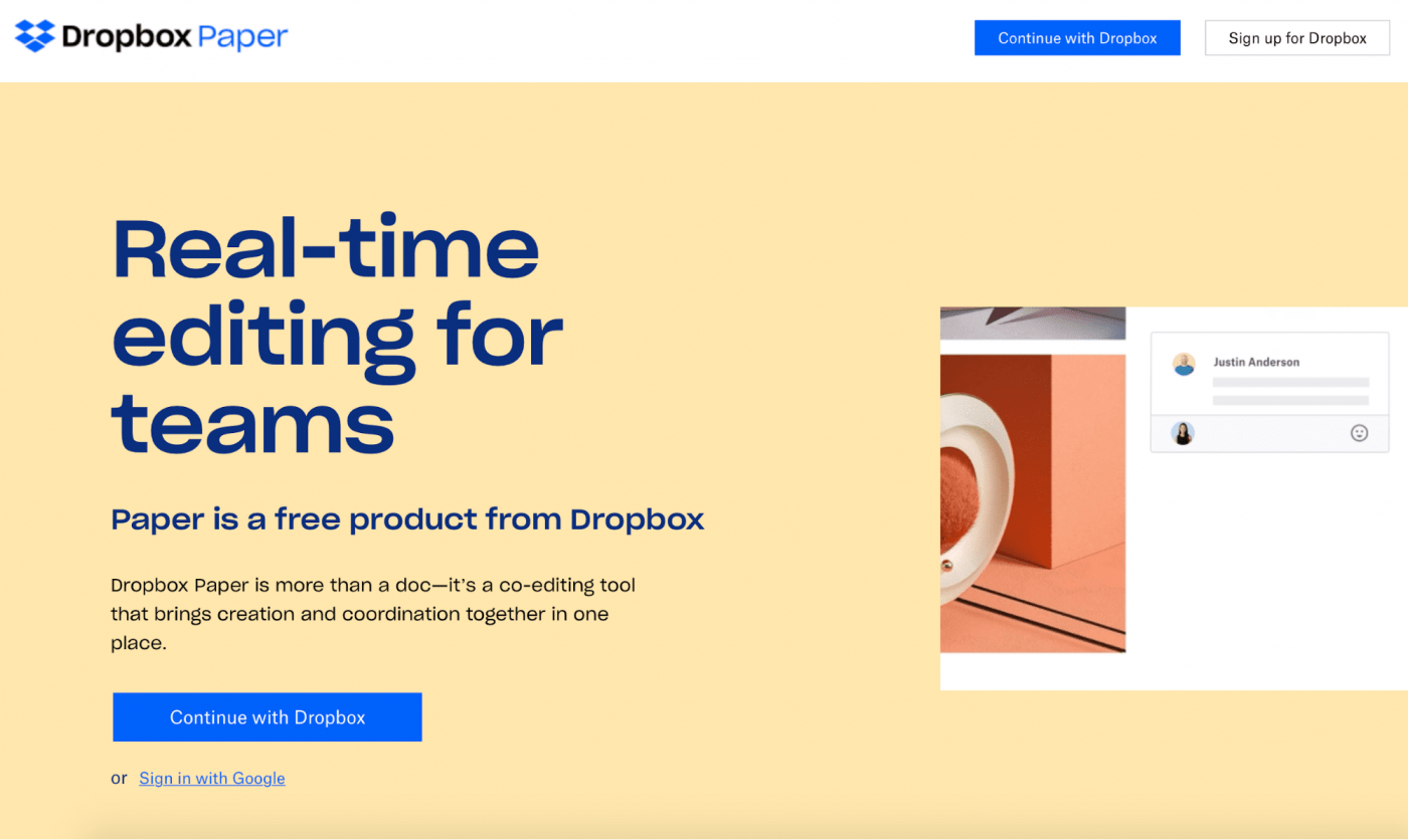 dropbox Paper