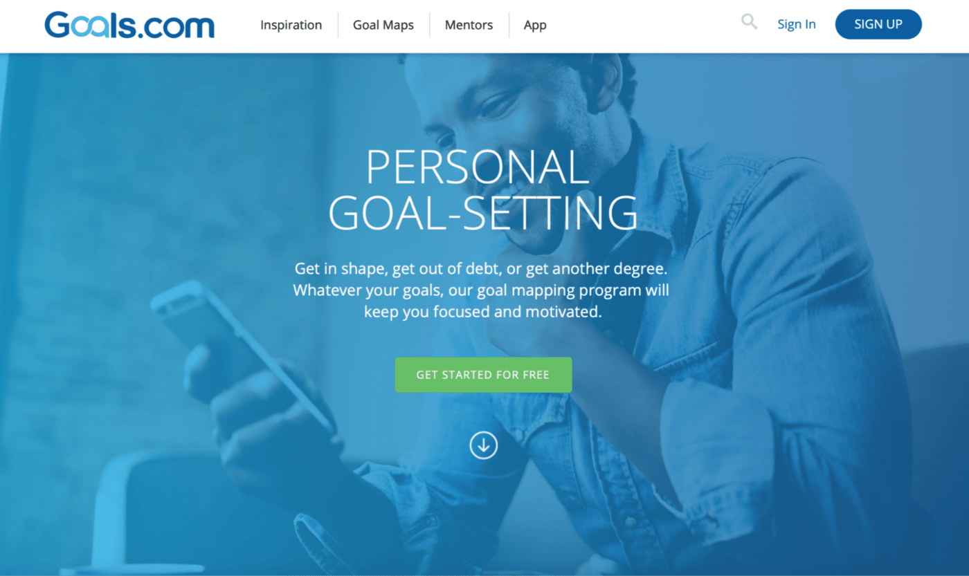 Goals.com home page