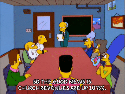 mr. burns church revenue