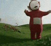 teletubby fall over