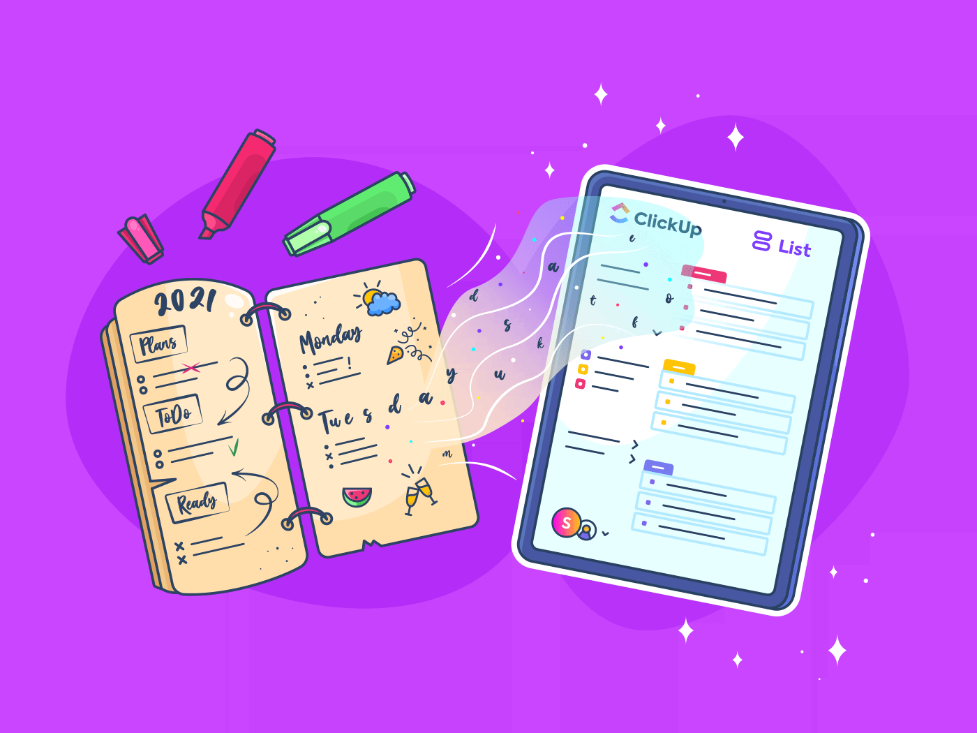 clickup bullet journal